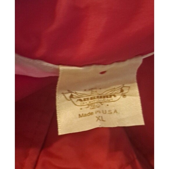 VTG 80s Exxon Mechanic Jacket Red XL Auburn Sportswear Shop Windbreaker USA - Picture 9 of 9